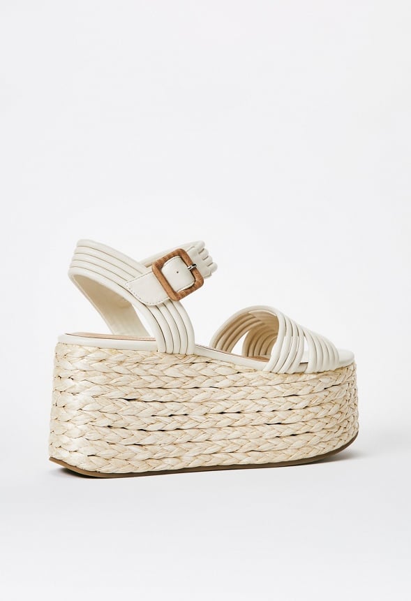 Birdie Platform Sandal Birch White