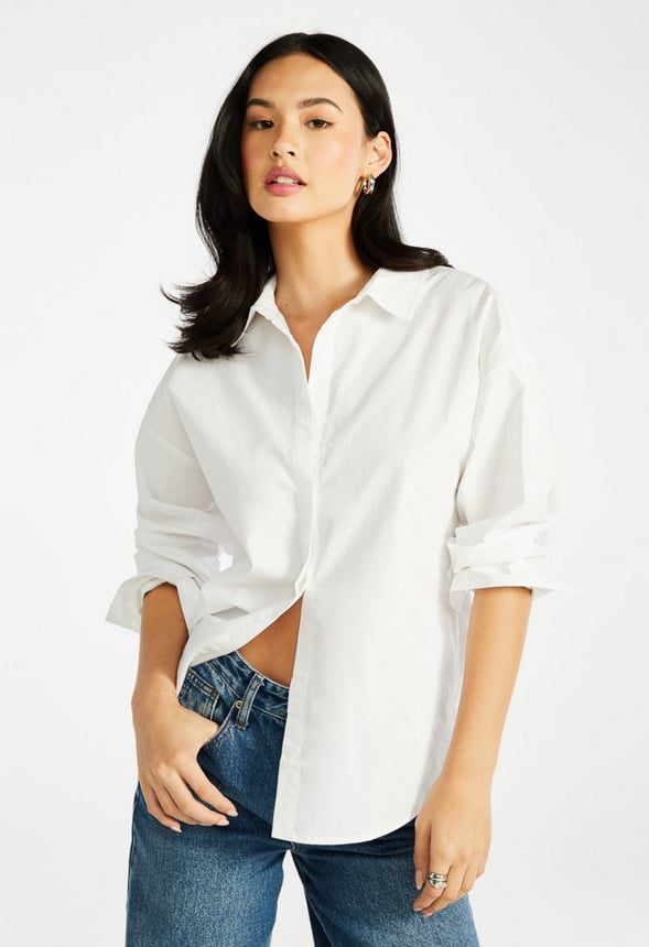 Oversized Poplin Shirt Bright White